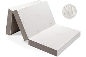 Milliard Trifold Mattress, Twin XL Size, 6 inch, Portable Foldable Mattress with Memory Foam & Washable Cover, Tri-Folding Floor Bed, Camping, Fold Up Guest Bed, RV Travel, Sleepovers, 78" x 38"