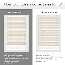 SEEYE Cordless Mini Blinds Aluminum Venetian Blind