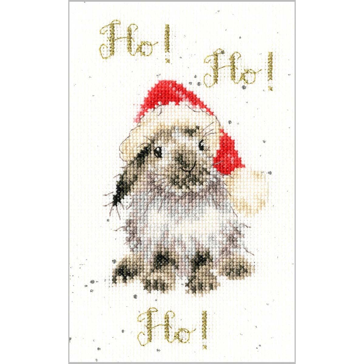 Bothy Threads Cross Stitch Christmas Card Kit - Ho! Ho! Ho!
