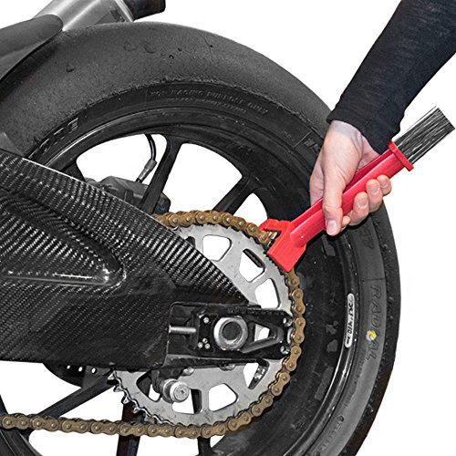 MOTO4U Motorcycle & Bike Universal Chain Grunge Cleaning Brush/Tool For Honda Kawasaki Suzuki Yamaha DirtBike MX Steet Sport Off-Road Motorcycles ATVs Quad Bicycles (2 PACK)