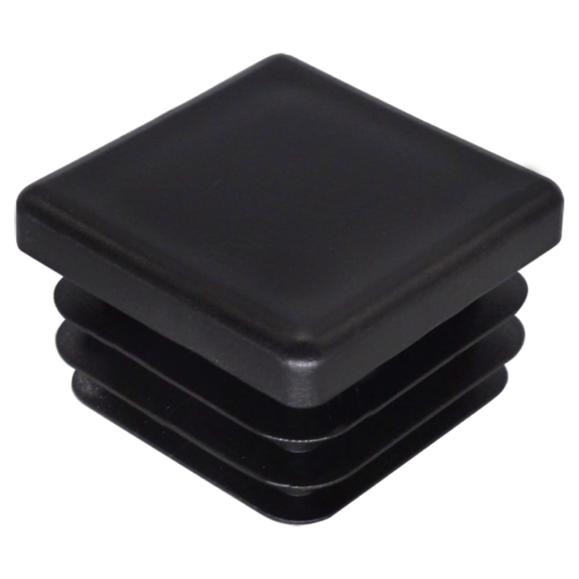SKIR'CO (20 pcs) Square Plastic Plugs 25 x 25 mm, Mat Tube End Caps, Square Tube Inserts, Fence Post Plugs, Black RAL 9005