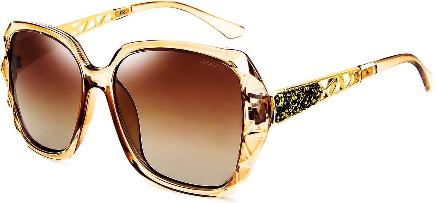 Leckirut Women Shades Classic Oversized Polarized Sunglasses 100% UV Protection Eyewear