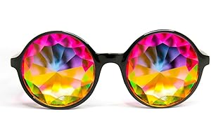 GloFX Xtra Lite Kaleidoscope Glasses | Lightweight Glass Crystal EDM Festival Diffraction Glasses