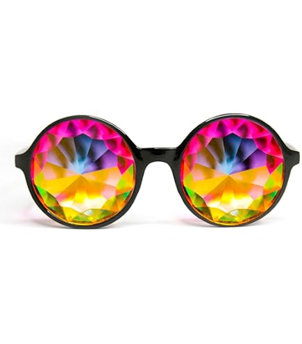 Square Rave Goggles Square For Rave Festival EDM Square Kaleidoscope Glasses - Rainbow ...