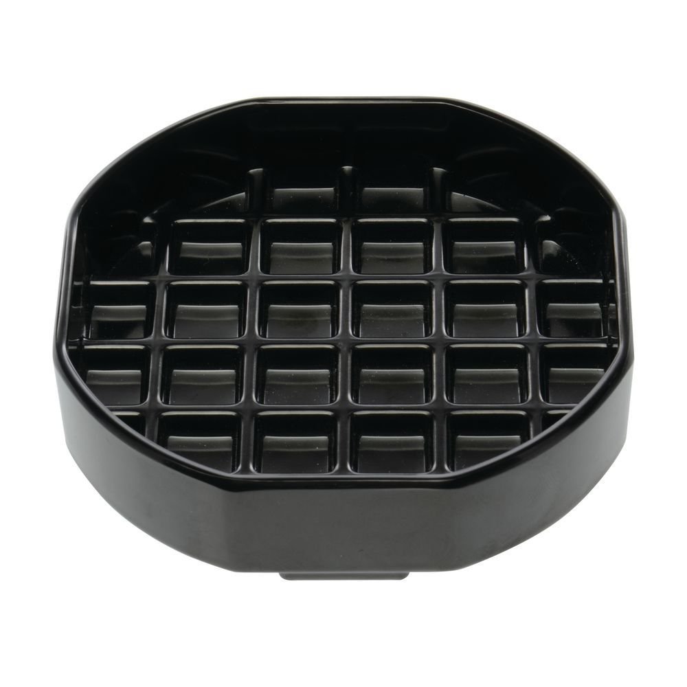 HUBERT Beverage Drip Tray Black Octagonal Melamine - 4" x 4"