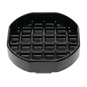 HUBERT Beverage Drip Tray Black Octagonal Melamine - 4" x 4"