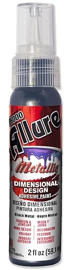 E6000 Kleber 57080248 748 C Allure Metallic dreidimensionale selbstklebend Farbe, Metall schwarz, 2 fl. oz