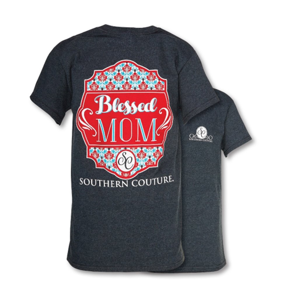 Southern Couture Sc Classic Blessed Mom Classic T Shirt Dark Heather