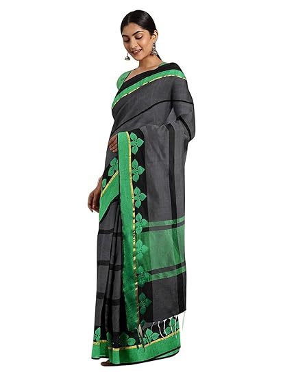 Banarasi Poly Silk Saree, with Un-stitched Blouse Piece - Powerloom made Traditional Banarasi Sari for Women by ART Retail