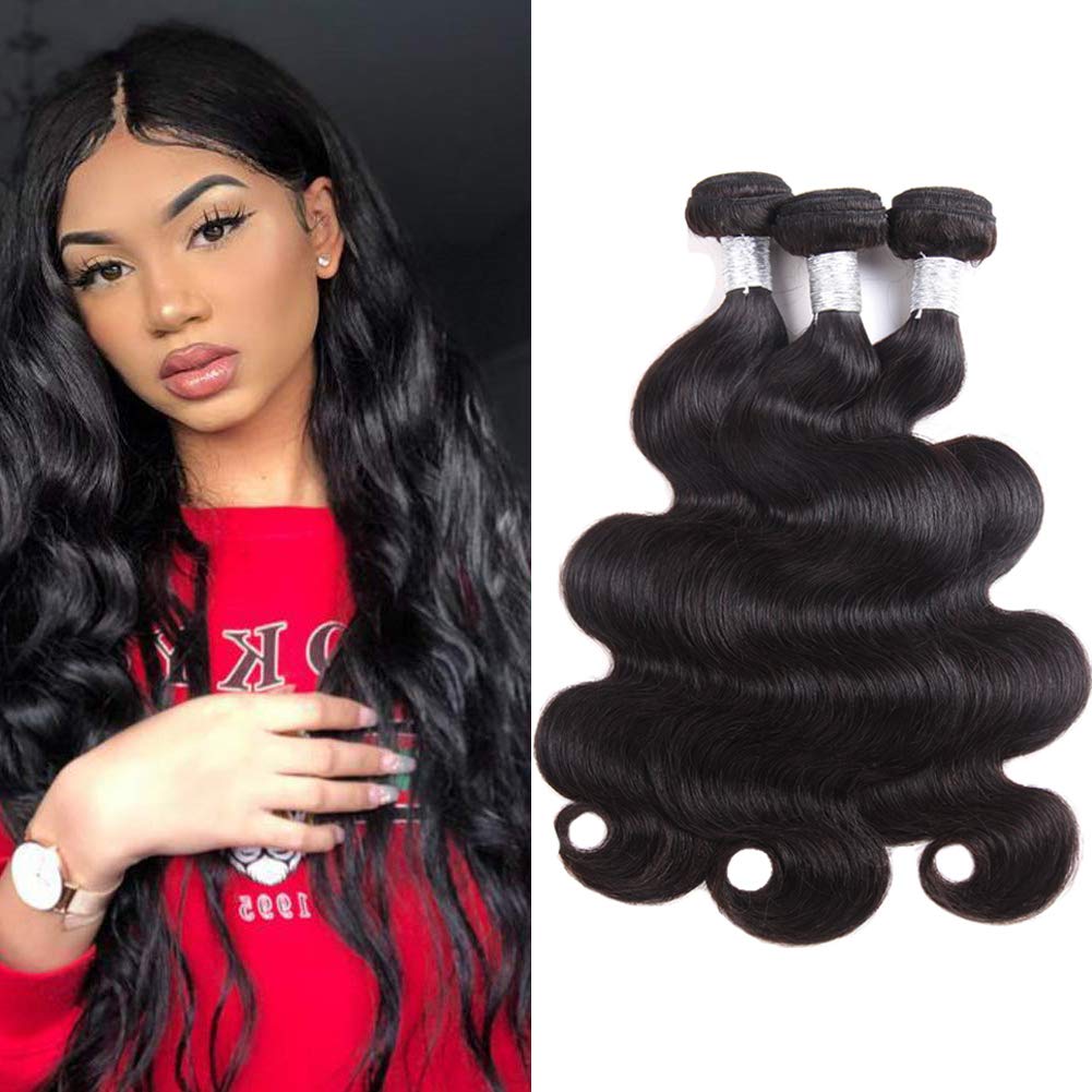 Amazon Com Brazilian Body Wave Human Hair 3 Bundles Mix Length