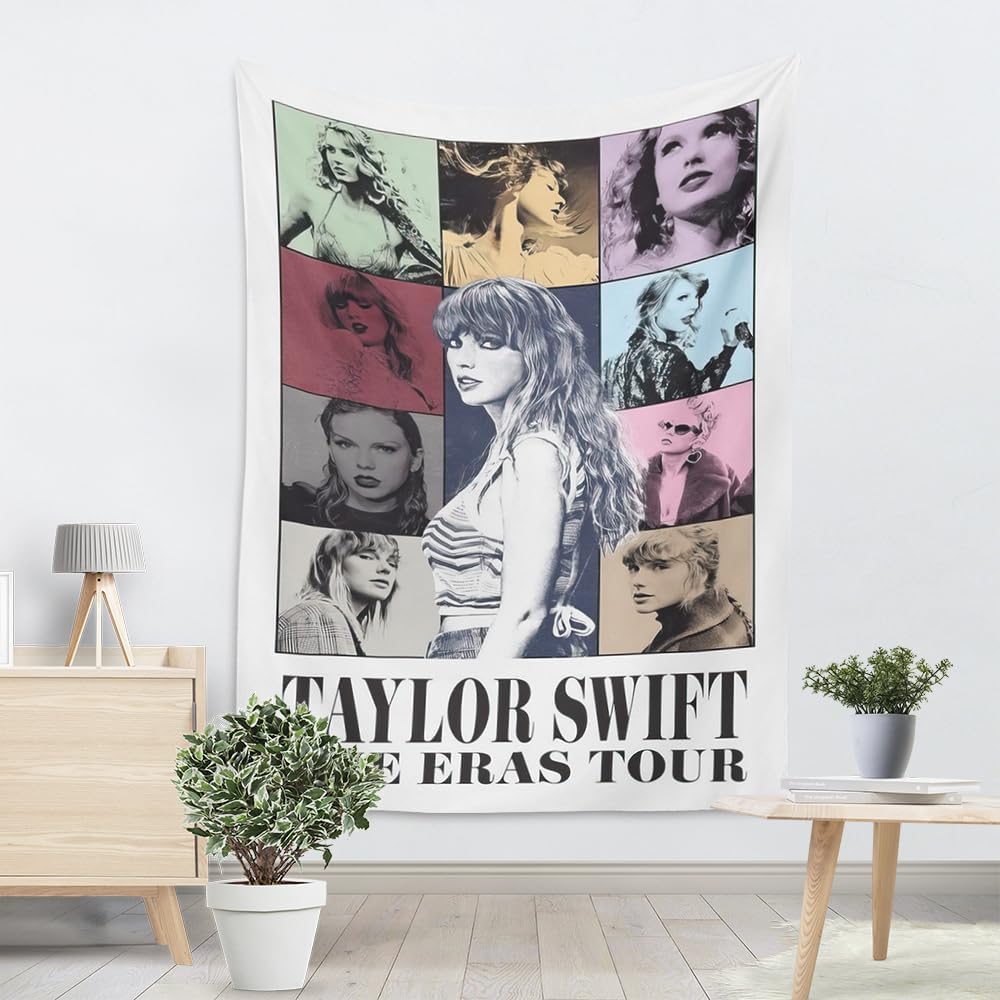 Tapestries - Trendy Music Tapestry Taylor | Swift Tapestry Country Pop Female Singer Album Poster Funky Wall Art Decor Living Room Dorm Bedroom Home Decorations Musical Fans Wall Hanging for Teen Girls 51