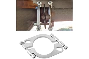 KIFIDAN 2.5" Car Split Exhaust Flange Repair Kit with Nuts & Bolts,Oval Car Exhaust Flange for Automotive Exhausts Pipe,2 Bolt Holes Cars Exhausts Flanges Vehicle Accessories