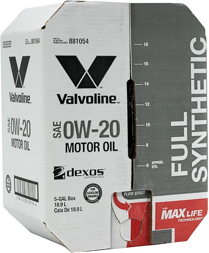 Valvoline 0W20 Full Synthetic High Mileage Motor Oil 5