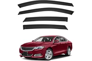 LQQDP 4pcs Front+Rear Smoke Tint Sun/Rain Guard Outside Mount Tape-On Vent Window Visors Compatible with 14-20 Impala New Body