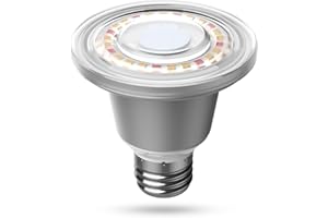 SANSI 60W Equivalent LED Grow Light Bulb, BR20 12W Full Spectrum Plant Light Bulb E26 Base, 25,000 Hours Lifespan IP54 Waterproof Grow Light for Indoor Outdoor Plants