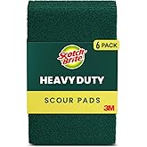 Scotch-Brite Heavy Duty Scouring Pad, 30 Pack | Durable and Long-Lasting Dish Scrubber for Kitchen + Outdoor, Scrub Pads for Uncoated Pots &amp; Pans, Cast Iron Cooktops, Grill