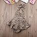 Baby Girls Kid Halter Lace Romper Backless Sunsuit Leopard Jumpsuit Dress (12-18 Months)