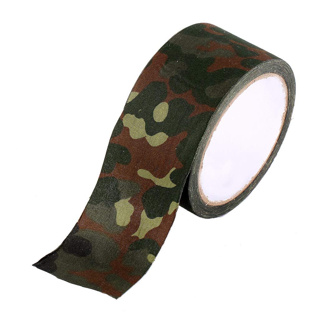 10M Waterproof Bionic Protective Camouflage Tape Decoration Cloth Tape Printed Duct Tape for Outdoor Activity (German Spot Camouflage)