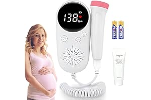 NABOET Baby Monitor Heartbeat Pregnancy Accessories Pocket Portable Doppler Fetal Heart Rate Monitor Easy to Use-Nj1