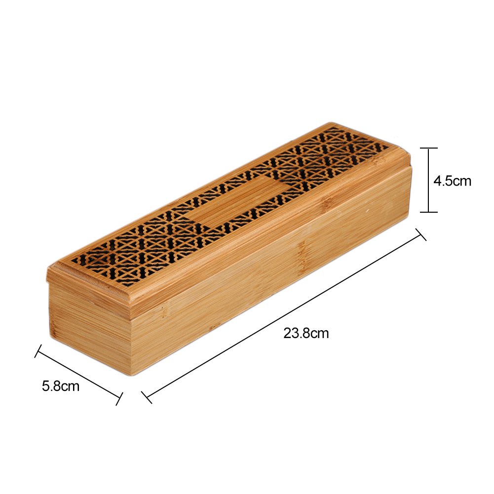 Wooden Incense Box DoubleLayer Incense Coffin Burner Incense Holder