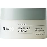 Versed Skin Soak Rich Moisture Face Cream - Daily Facial Moisturizer with Squalane Oil, Hyaluronic Acid, Vitamin E + Red Algae - Smooth, Non-Greasy Night Cream for Aging, Dry Skin - Vegan (1.5 oz)