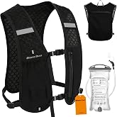 ERONGDIAN Running Vest Hydration Backpack for Men Women, Lightweight Breathable Hydration Packs, Adjustable Chest Straps Daypack, Reflective Water Running Vest for Marathon, Trail, Hiking, Cycling
