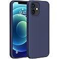 Miracase Compatible with iPhone 12 Case and iPhone 12 Pro Case, Liquid Silicone Gel Rubber Full Body Protection Shockproof Drop Protection Phone Case for iPhone 12/12 Pro 6.1 inch(Navy Blue)