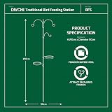 DIVCHI Bird Feeder Station with 2 Dishes, Metal Stand, Hanging Pole view 7