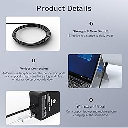 Surface Pro Charger 65W, Surface Laptop Charger for
