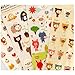 4pcs Cute Cartoon Lovely Animal Bear Sheep Cat Puffy Decorative Stickers