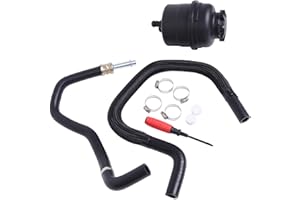 Dowfane Power Steering Reservoir&Hose Fluid Tank Kit 32412227264 32411097164 Compatible with BMW 525I 528I 550I Z3 X5 M52 M54 E39 E38 with Screwdriver Clamps
