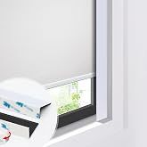 Toperblinds Roller Shades Light Blocker Strips, White 15.75'' 10Pcs | 100% Blackout PVC, Self-Adhesive &amp; Trimmable, Fits Roller Shades up to 78" Per Side, Bedroom Privacy