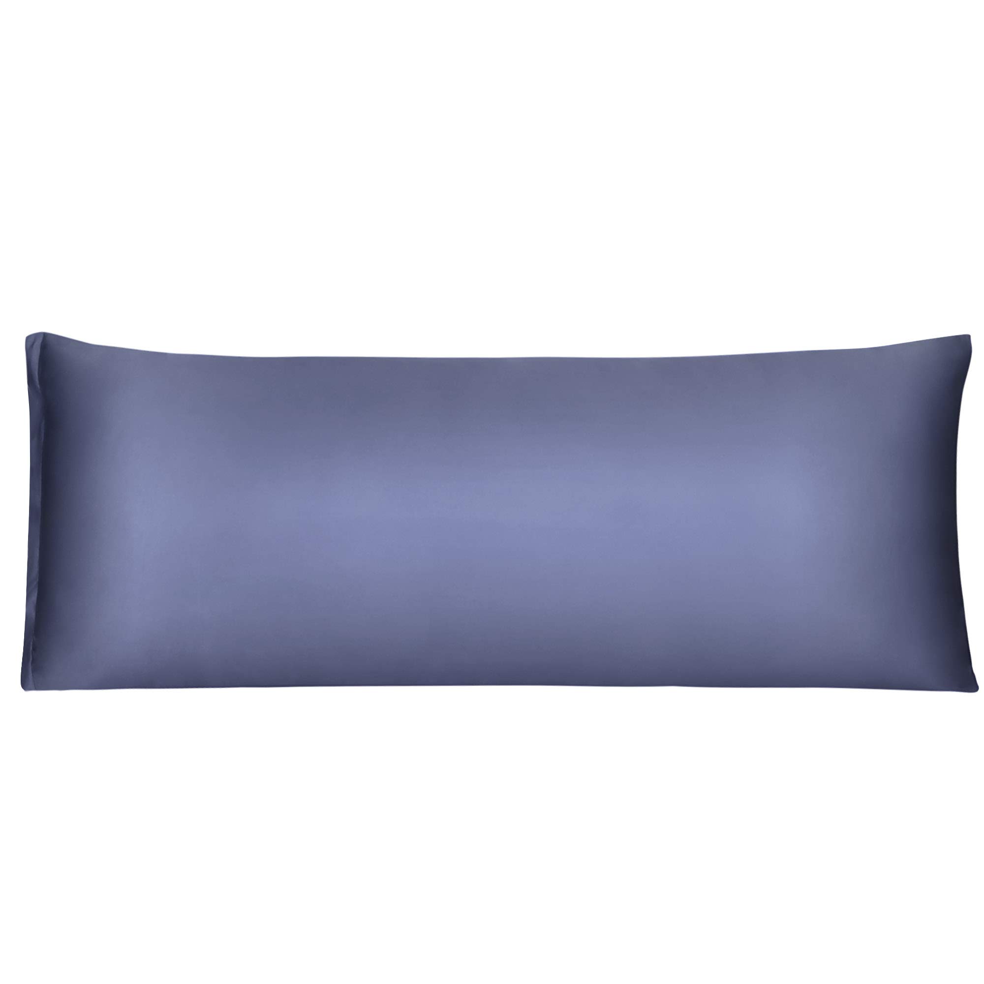sourcing map Slate Gray Bolster Pillow Cases, Silky Satin Body Pillow Cover with Zipper, Long Body Pillowcase for Hair and Skin, 21x54