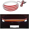 Dickno 71'' Car Hood Light Strip, Flexible Dynamic Daytime Running Light Strip, Waterproof Auto LED Strip Light with Fuse Protection, Universal Exterior Decor for Most Vehicles (Red)