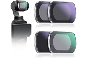 IZEAFH Black Mist Filter ND Filters Set for DJI Osmo Pocket 3 Creative Filter Beauty Soft Filters Creator Combo Camera Accessories-4 Pack(Black Mist ND16 ND64 ND256)