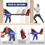 WORKPRO 305 mm Ratchet Bar Clamp Set 440 mm Spreader Quick Release view 4