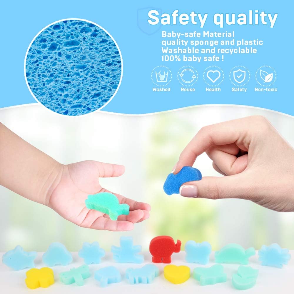 39pcs Kids Paint Sponges, YGDZ Early Learning Kids Toddlers Paint Brushes Sponge Stamps Foam Art Craft Drawing Tools