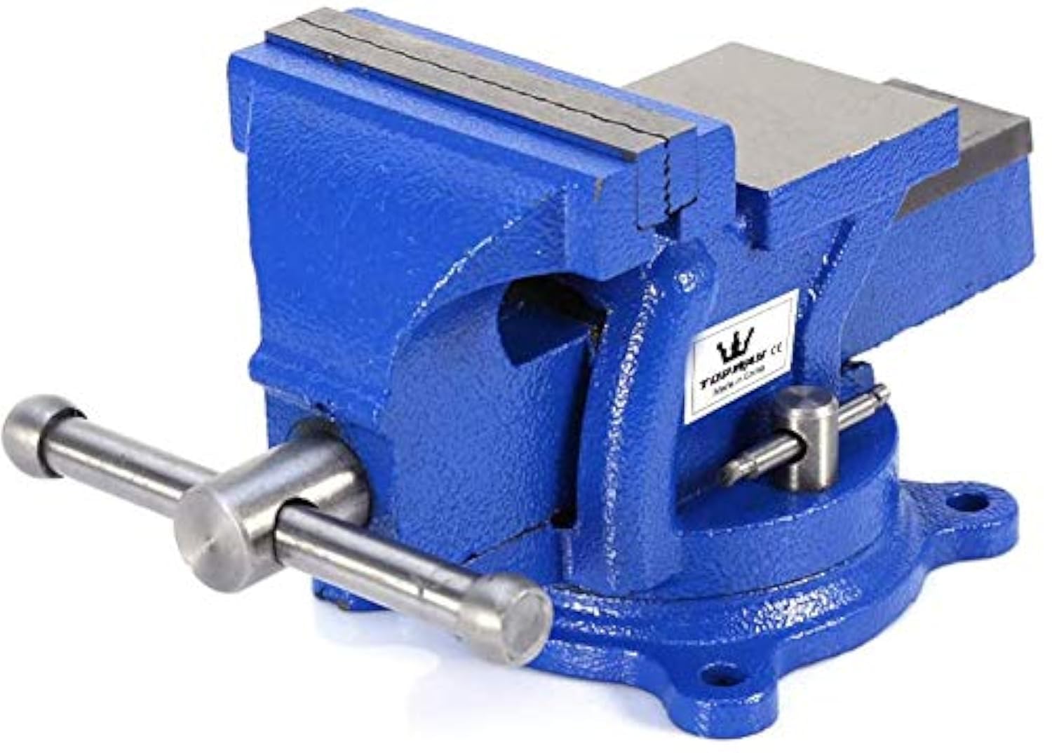 TOPWAY Bench Vice 5 Inch 125mm 7.5kg, Heavy Duty 360 Degree Swivel Roating Base Lathe Milling Machine Table Workbench Clamp for Mechanics and Engineers 403121