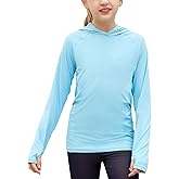 Zaclotre Kids UPF 50+ Sun Shirt Girls Quick Dry Sun Protection Clothing Athletic Hoodie with Thumbholes