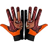 SLEEFS Youth Football Gloves for Boys & Girls - Wide Receiver Football Gloves with Sticky Grip for Catch Control - Lightweight, Breathable Fit - Durable Kids Glove, Youth Small or Large