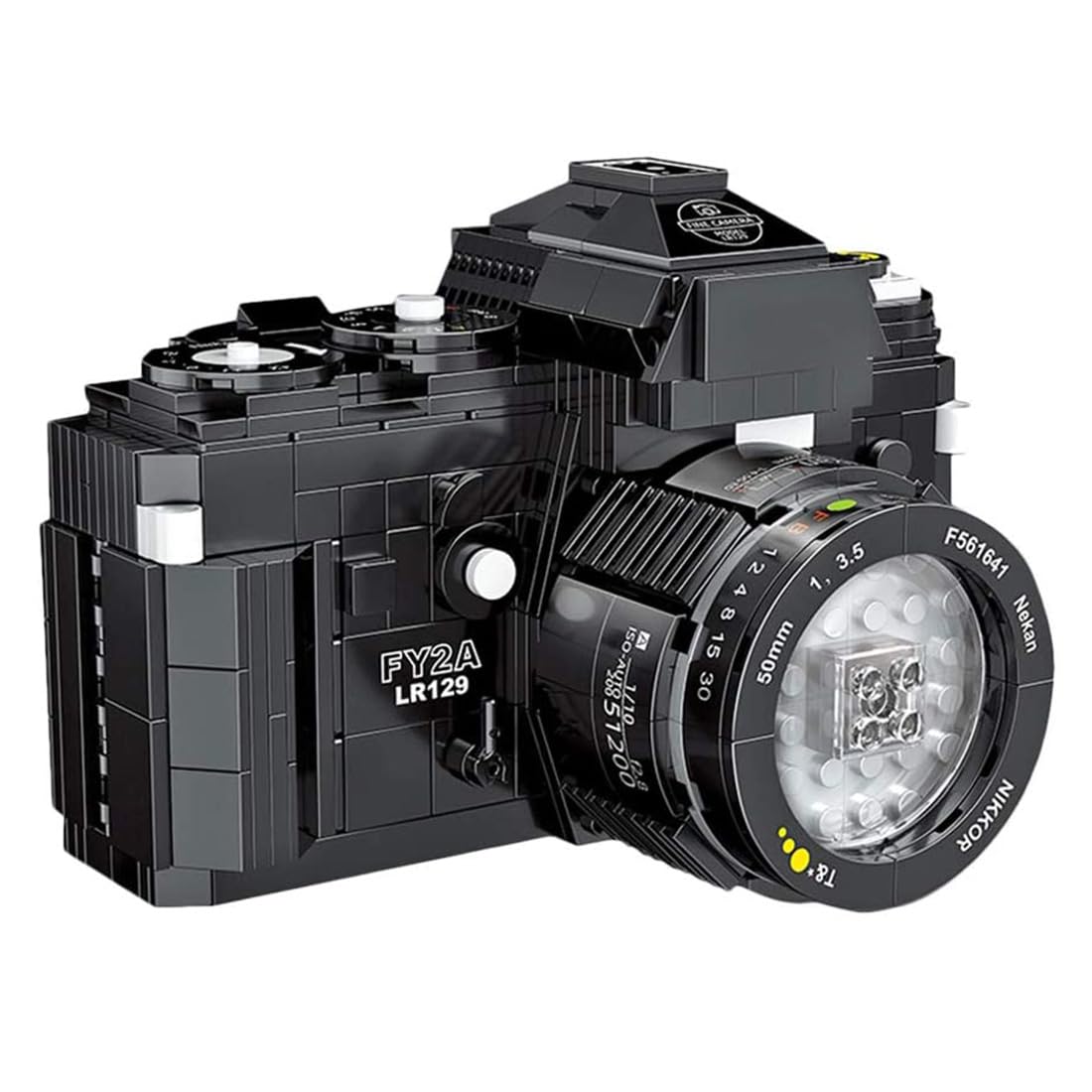 AKOGD SLR Camera Building Blocks Model Building Kit, Retro Digital Camera Model Building Kit Clamp Building Blocks Educational Kit