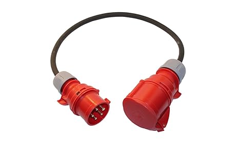 netbote24® CEE Adapterleitung 400V~ 16A Stecker (m) auf 32A Kupplung (w) 5G1,5 0,5m