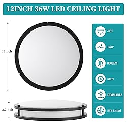 GOZIG 12Inch 3800LM Flush Mount LED Ceiling Light