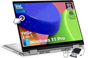 Dell Inspiron 2 in 1 Laptop - 14" FHD + Touchscreen, Core 5 120U Processor, 16GB DDR5, 512GB SSD, Wi-Fi, Bluetooth, Windows 11 Pro, with Microsoft Office Lifetime License