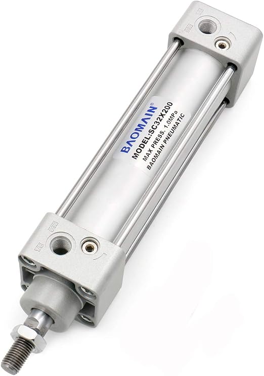 Baomain Pneumatic Air Cylinder SC 32200 32mm Bore 200mm Stroke Screwed