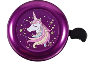AWLEYNZ Unicorn Bike Bell for Girls, Purple Pink Bike Bell for Bicycle Scooter Bike Accessory