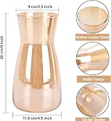 Vzmiza Amber Glass Vase Premium Quality Modern Rustic Decor view 3