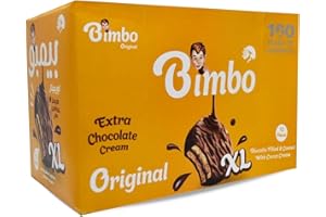 BONBALLOON Bimbo Biscuits Filled & Coated With Cocoa Cream Original Extra Chocolate Egyptian Halal Cookies Crispy Delicious Sweet Kids Adults Bakery Fresh (12 Peices) بيمبو بسكويت محشو ومغطى بكريمة الكاكاو