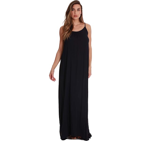 Riviera Sun Women's Summer Casual Dress - Acid Wash Rayon Sundress With Embroidery, Beach Cover Up - View #10