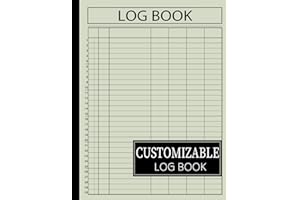 Log Book: Large Customizable Log Book with 7 Columns / Multipurpose Seven Column Notebook/Journal/logbook to Monitor Daily Tasks, Schedule, Inventory, ... Mileage, Orders, Donation: Moon Mist Cover